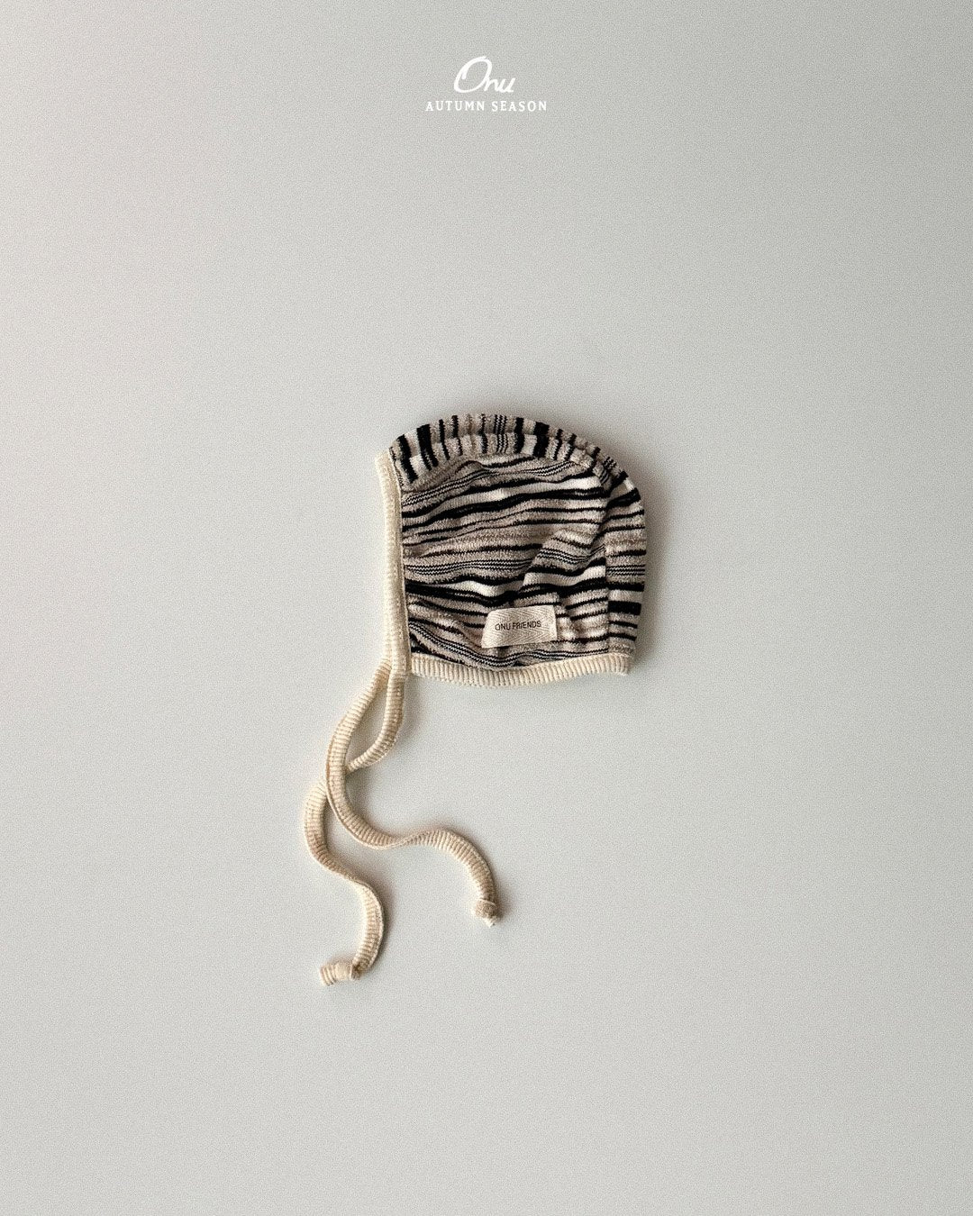 ［onu］Knit stripe bonnet