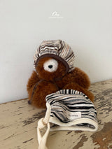 ［onu］Knit stripe bonnet