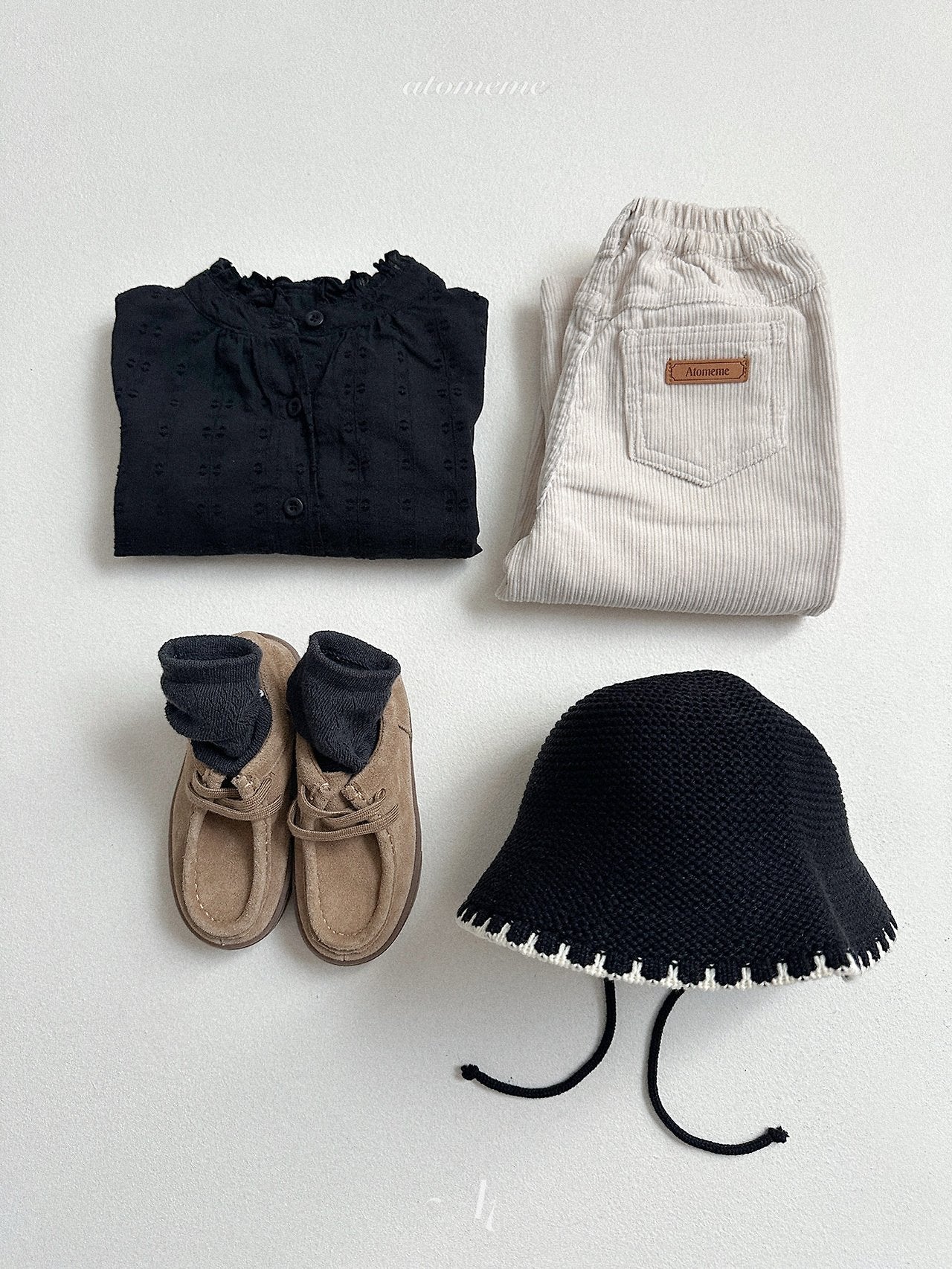 ［atomeme］Crepe Corduroy Pants