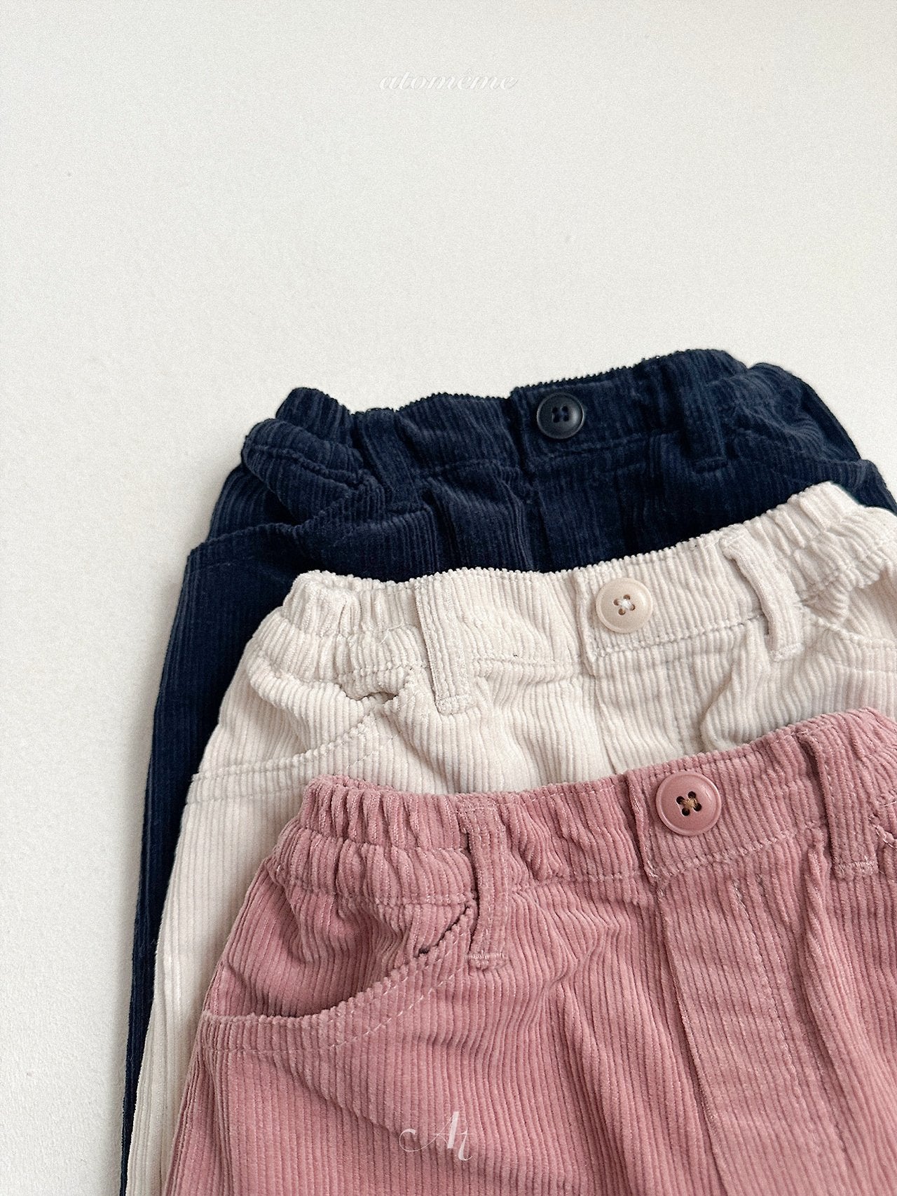 ［atomeme］Crepe Corduroy Pants