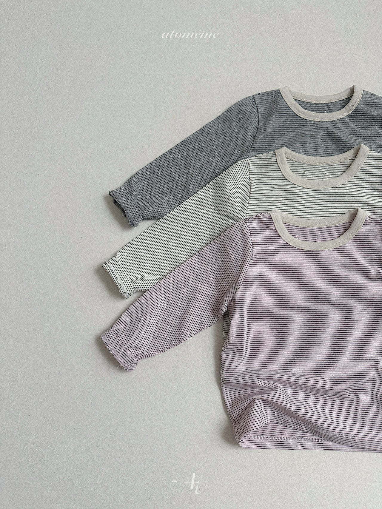 ［atomeme］Moen Stripe Tee