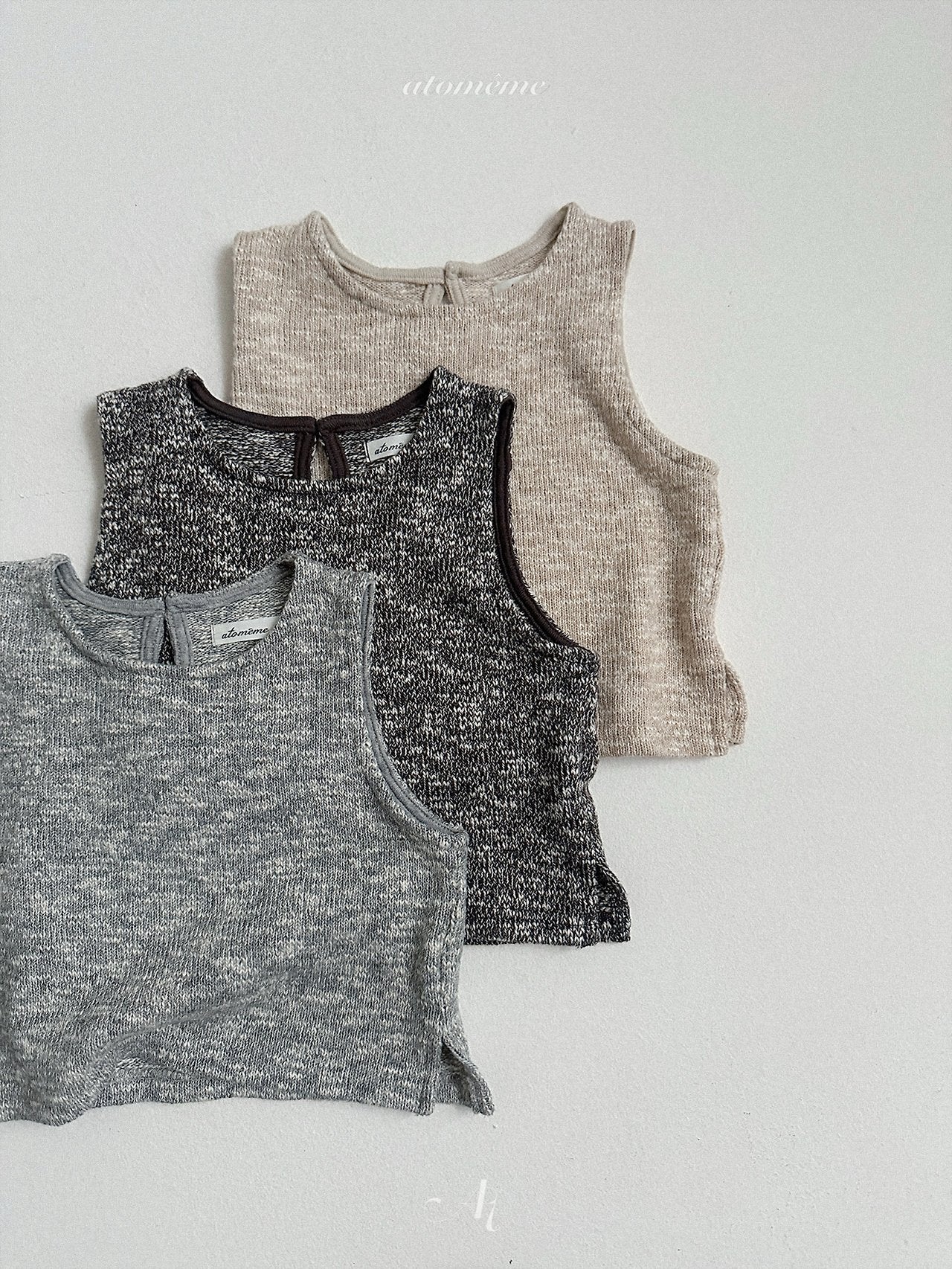 ［atomeme］Nut Wool Vest