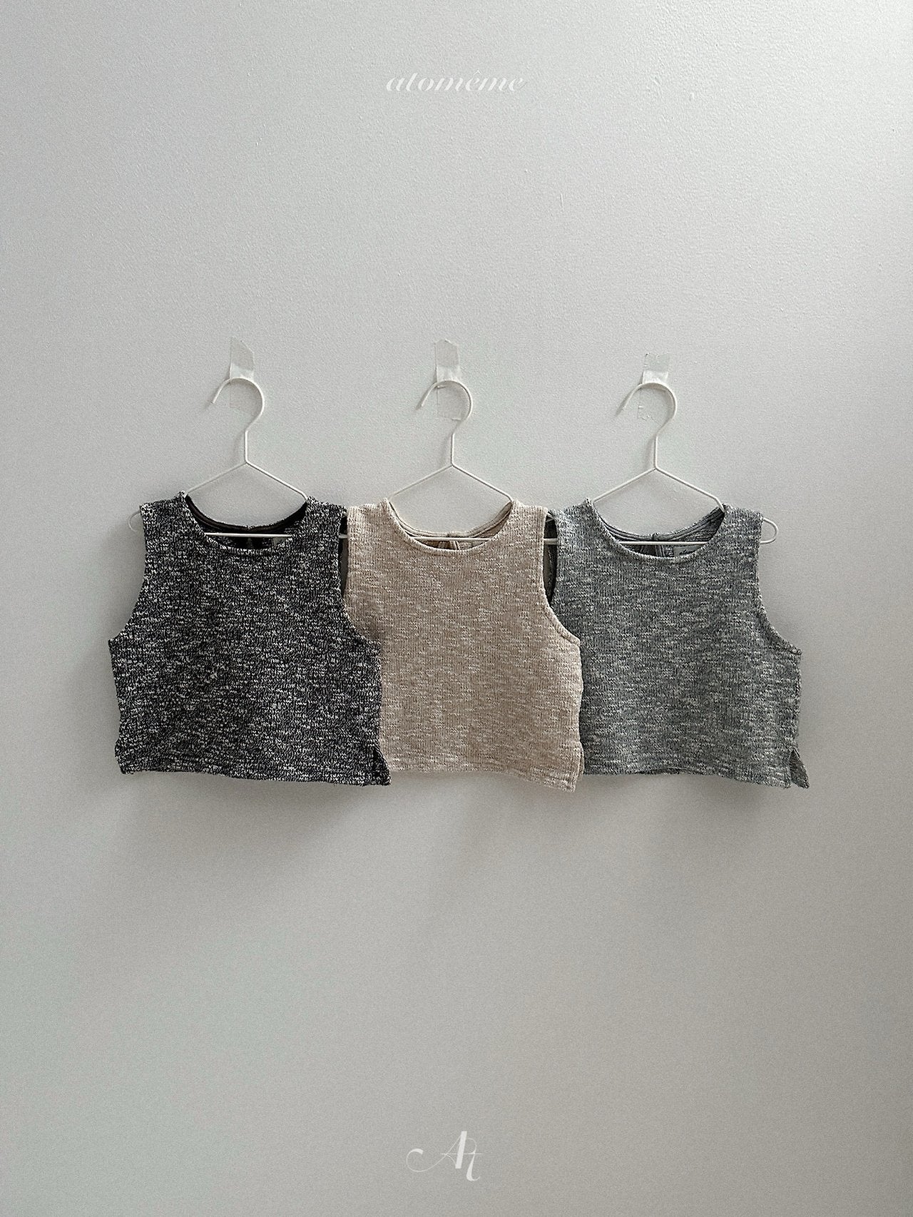 ［atomeme］Nut Wool Vest