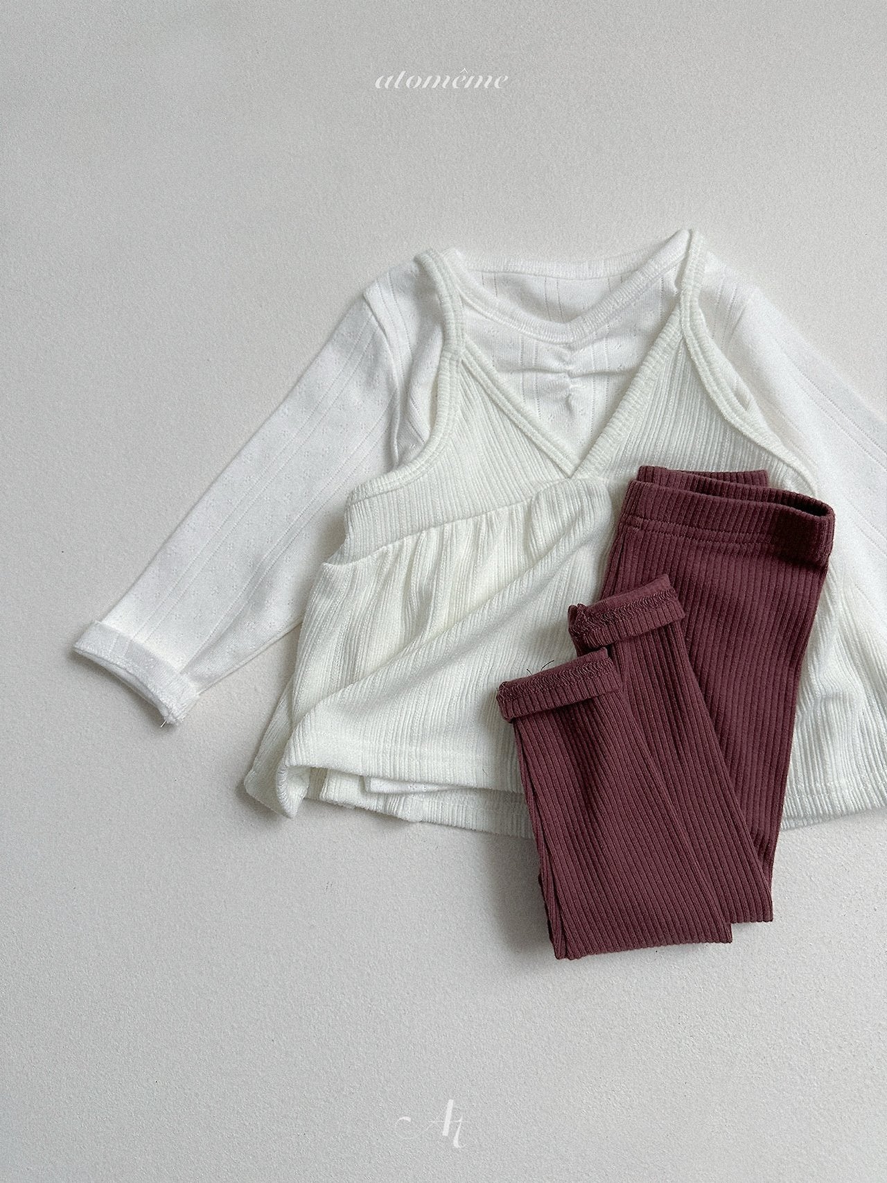 ［atomeme］Milky Rib Leggings