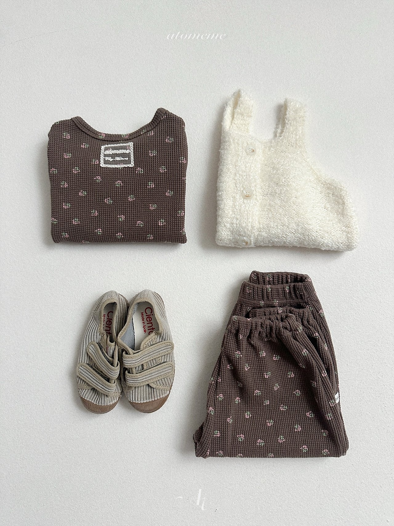 ［atomeme］Latte Waffle Pants