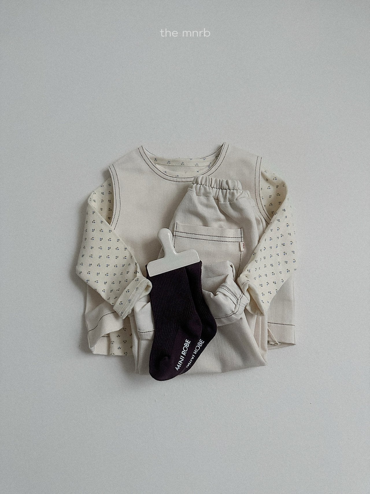 ［minirobe］Basic Waffle Socks