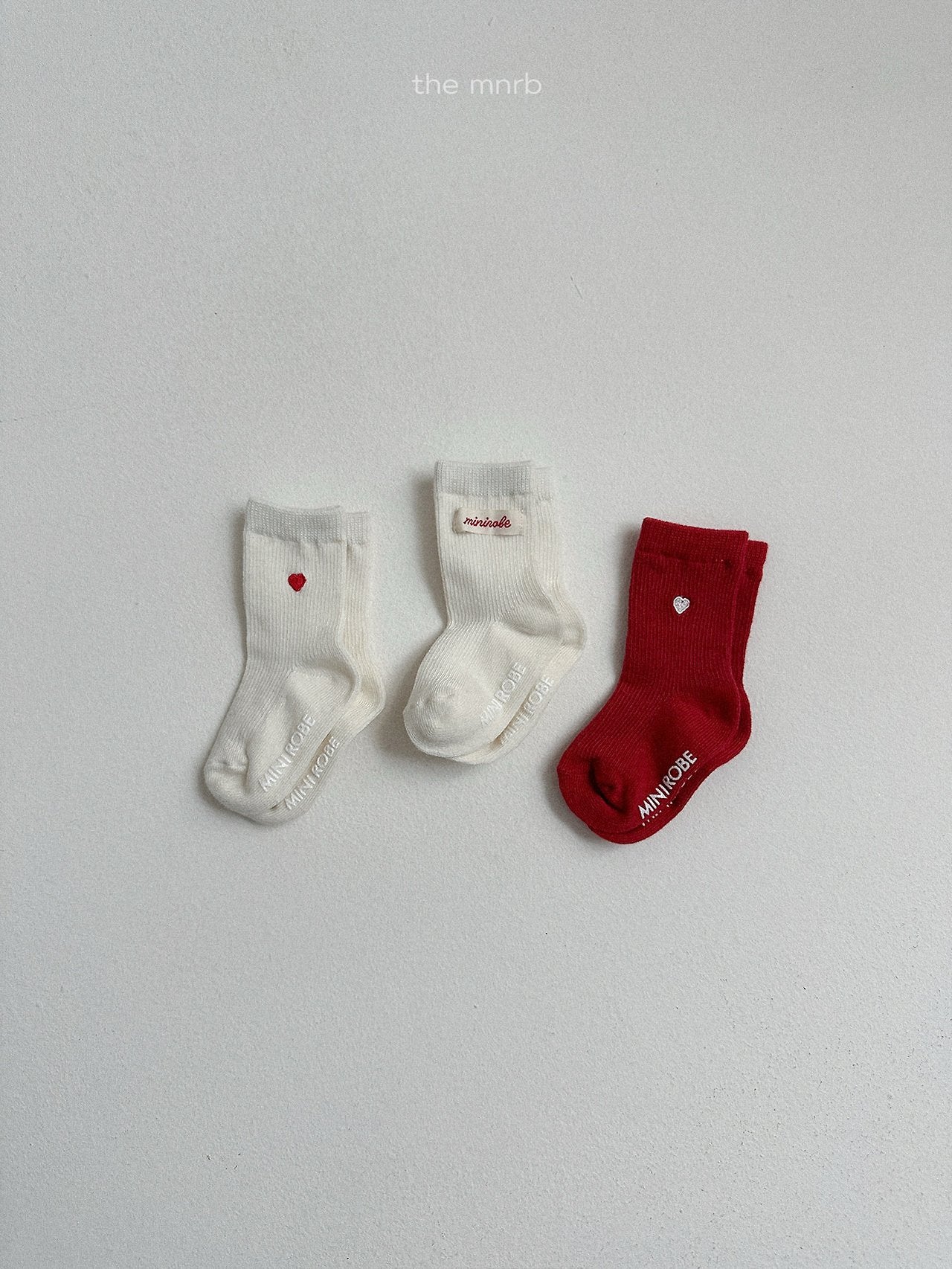 ［minirobe］Heart Logo Socks Set
