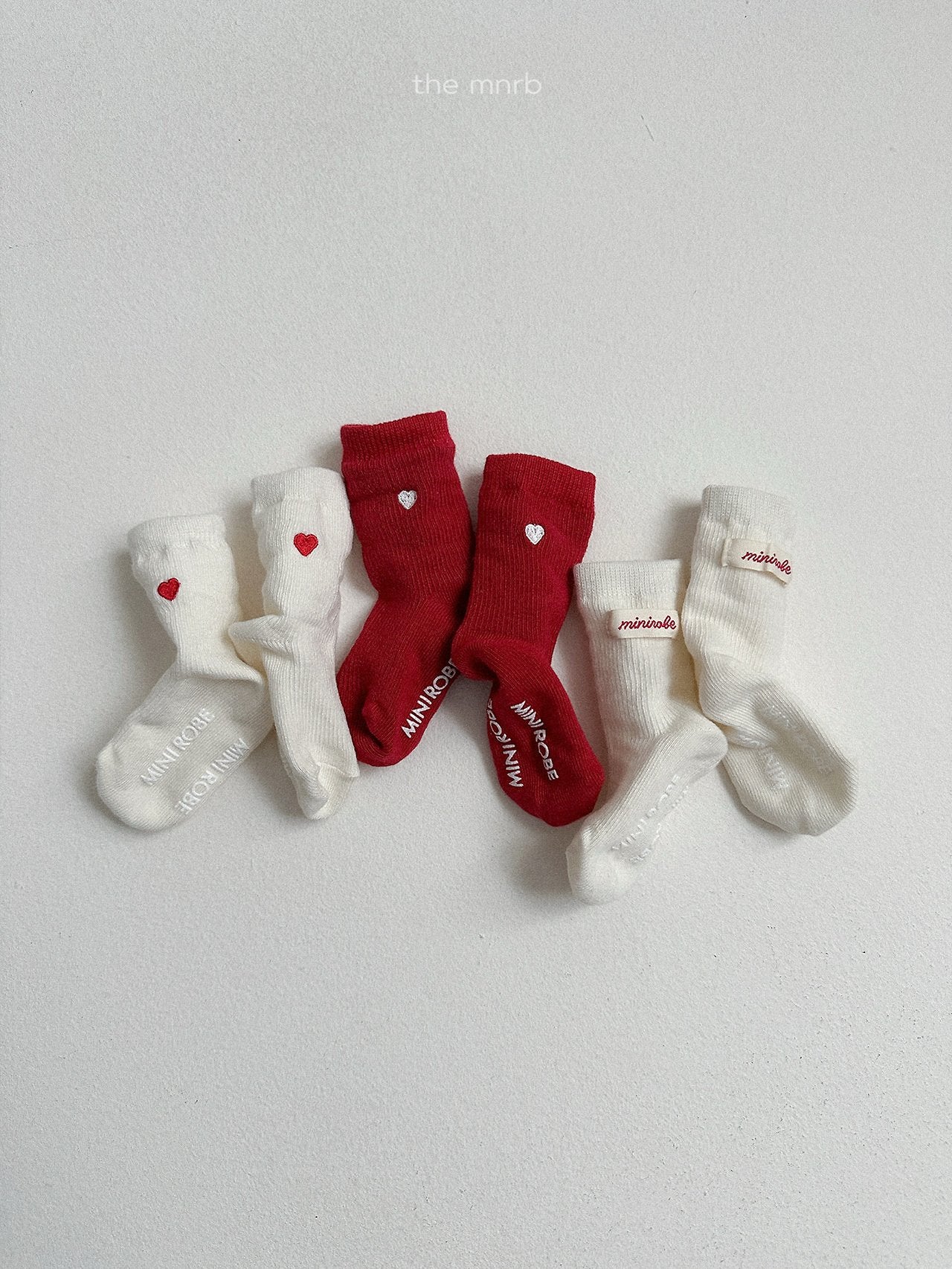 ［minirobe］Heart Logo Socks Set