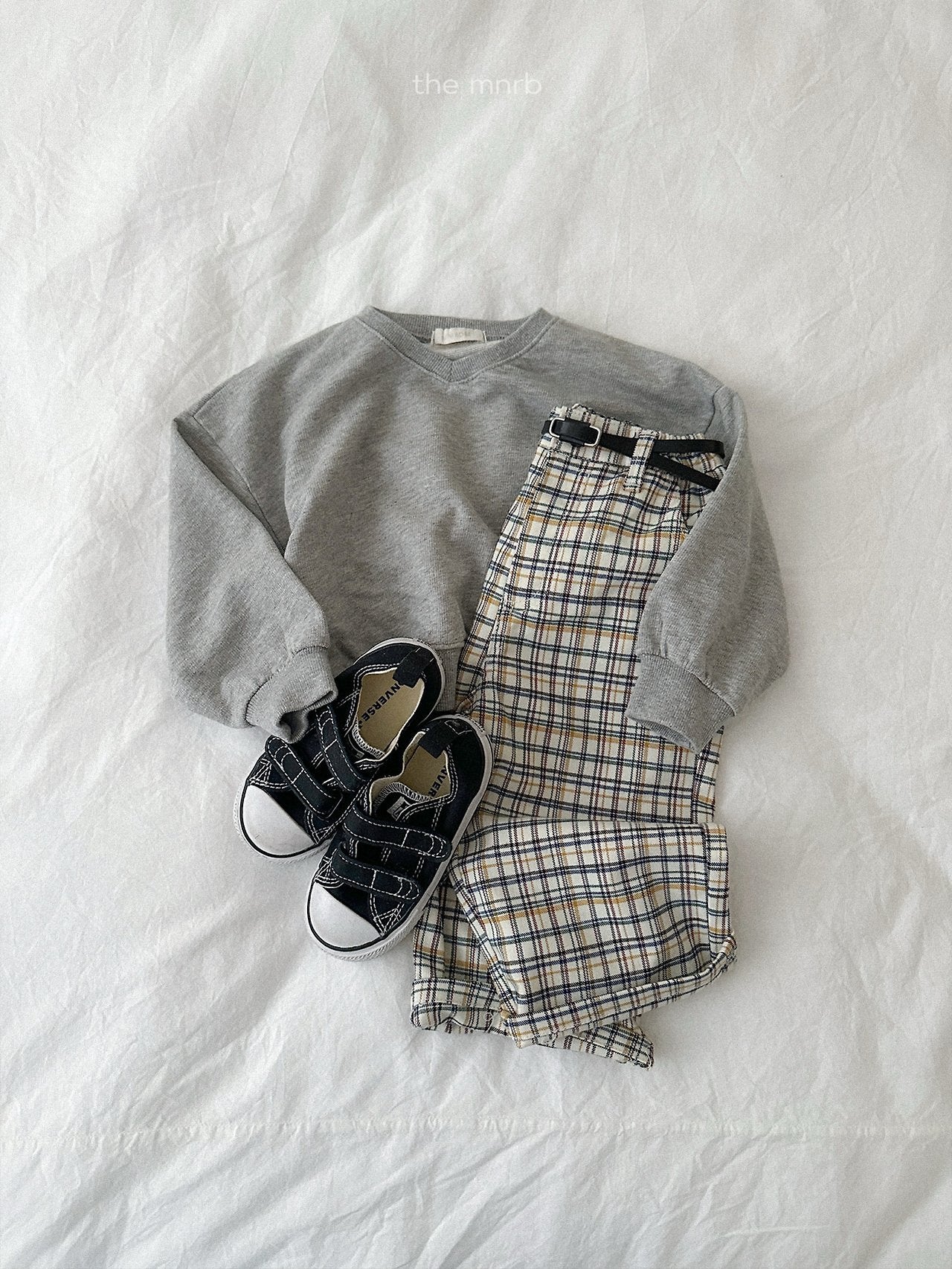 ［minirobe］Adele Check Pants