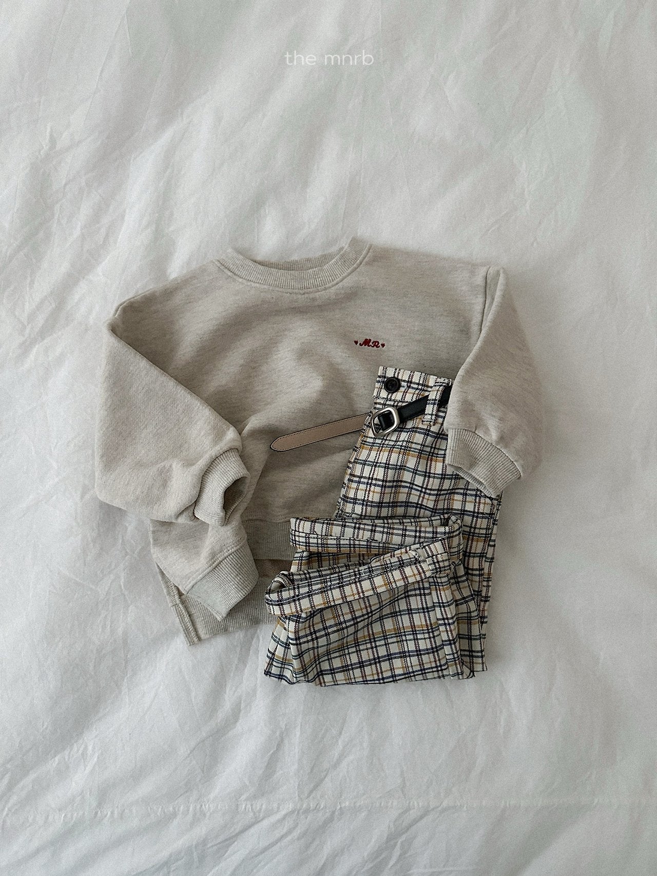 ［minirobe］Adele Check Pants