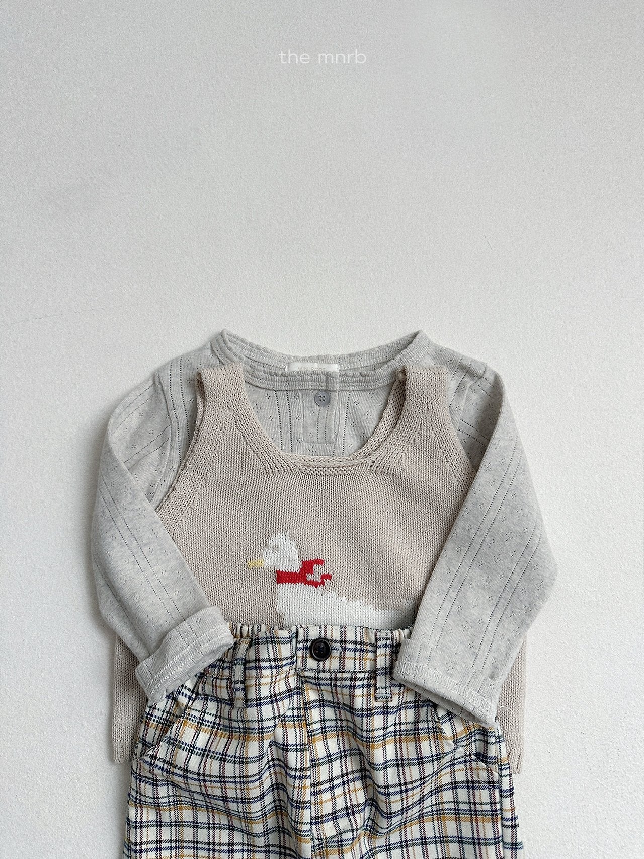 ［minirobe］Adele Check Pants