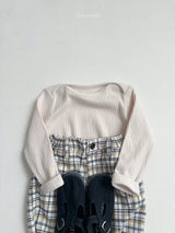 ［minirobe］Adele Check Pants