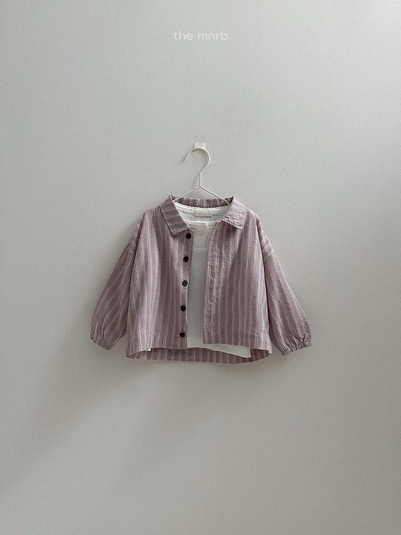 ［minirobe］Woody Stripe Shirt