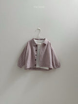 ［minirobe］Woody Stripe Shirt
