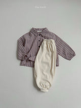 ［minirobe］Woody Stripe Shirt