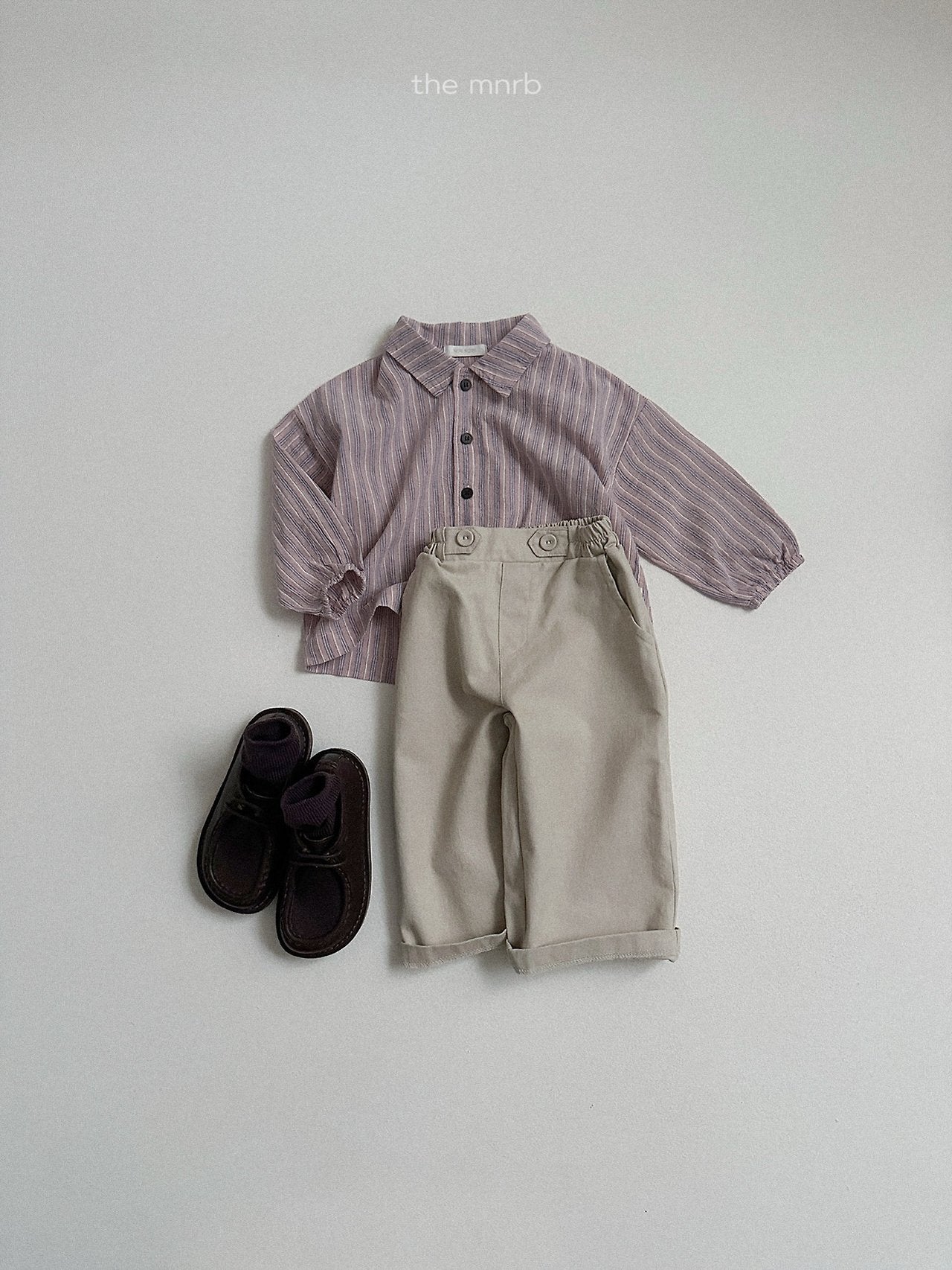 ［minirobe］Woody Stripe Shirt