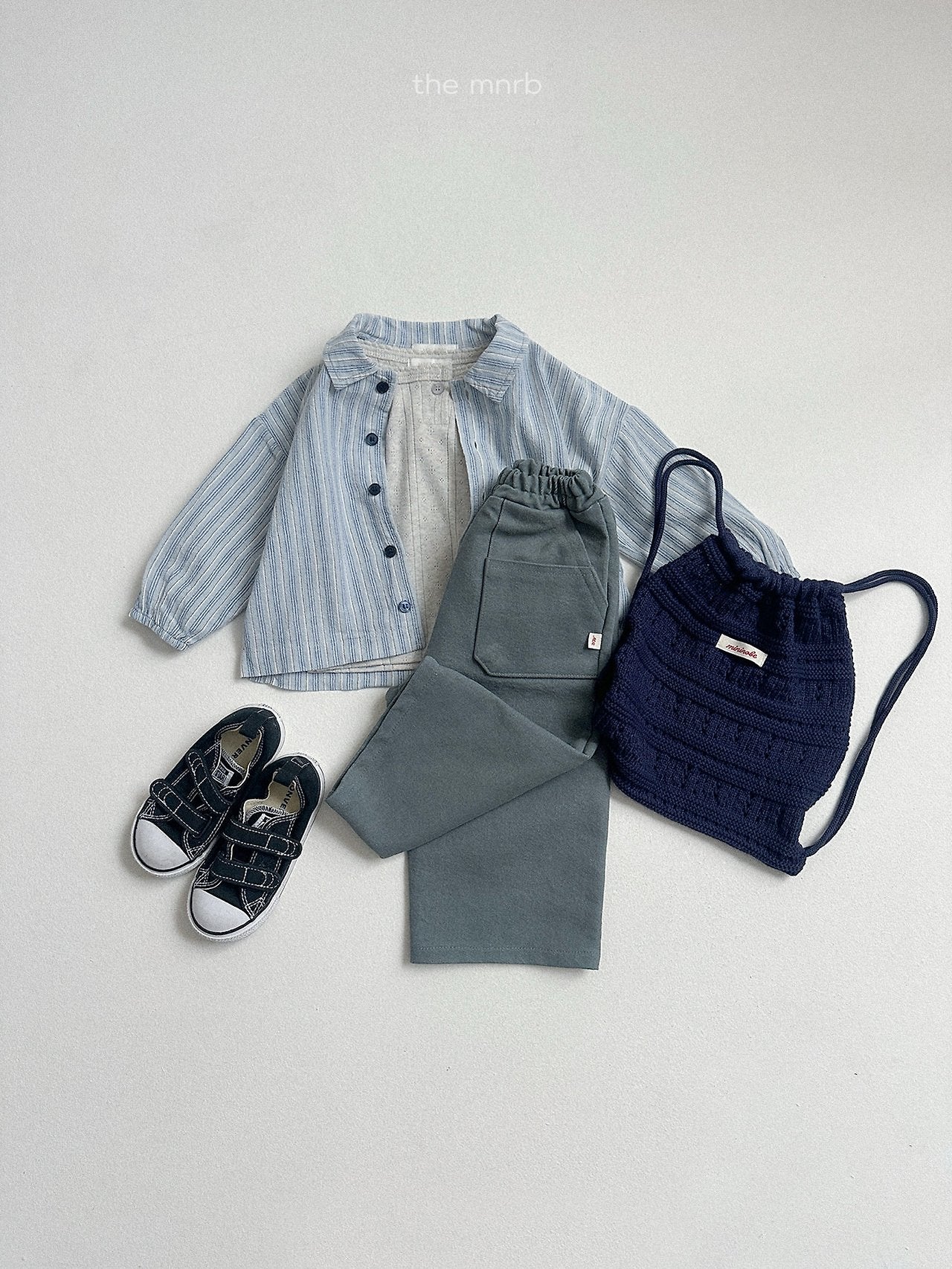 ［minirobe］Woody Stripe Shirt