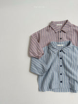 ［minirobe］Woody Stripe Shirt