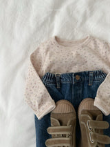 ［minirobe］Cotton Eyelet Flower Tee
