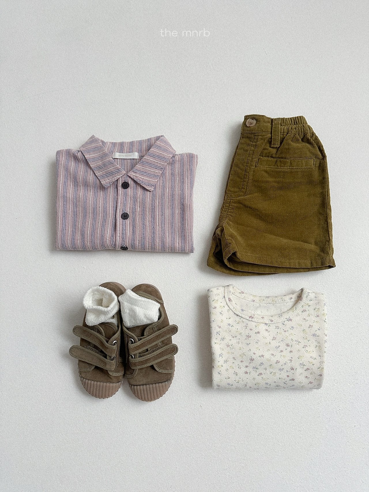 ［minirobe］Cotton Eyelet Flower Tee