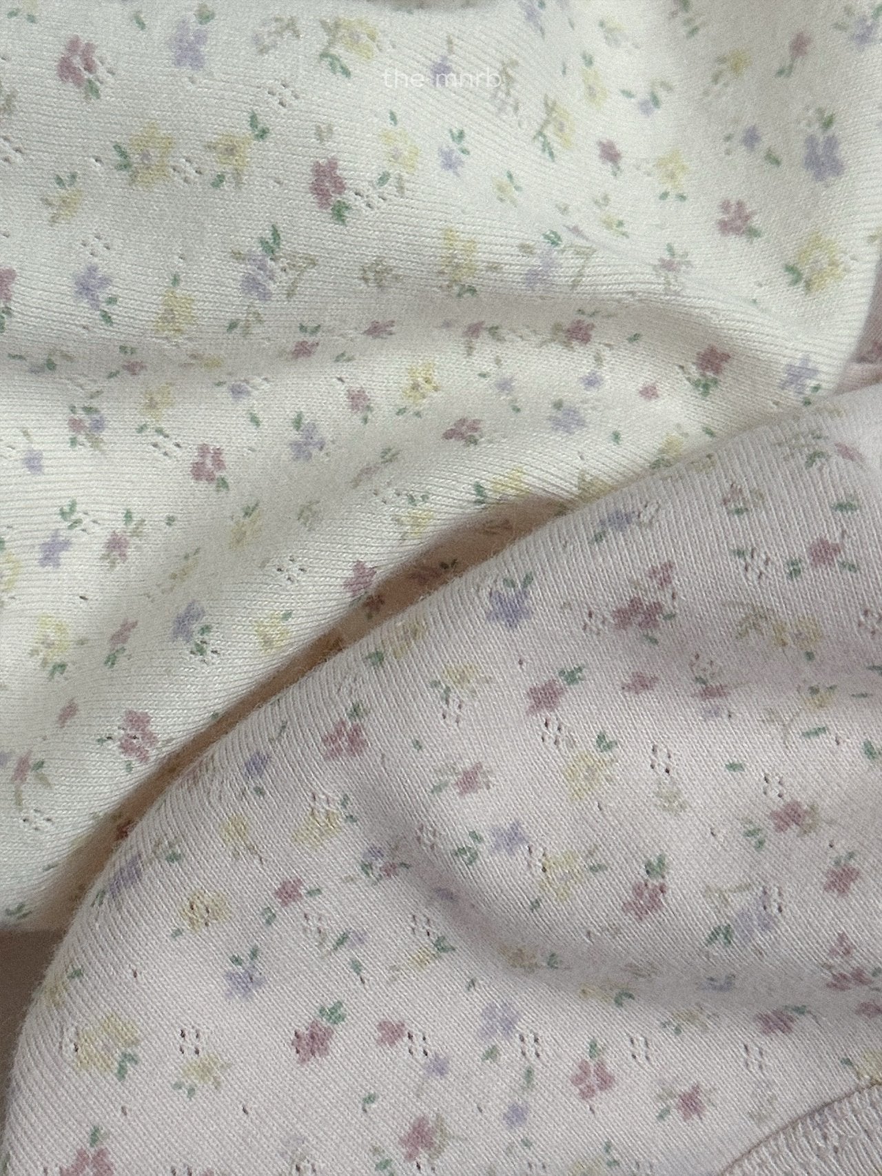 ［minirobe］Cotton Eyelet Flower Tee