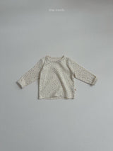 ［minirobe］Cotton Eyelet Flower Tee