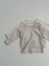 ［minirobe］Cotton Eyelet Flower Tee