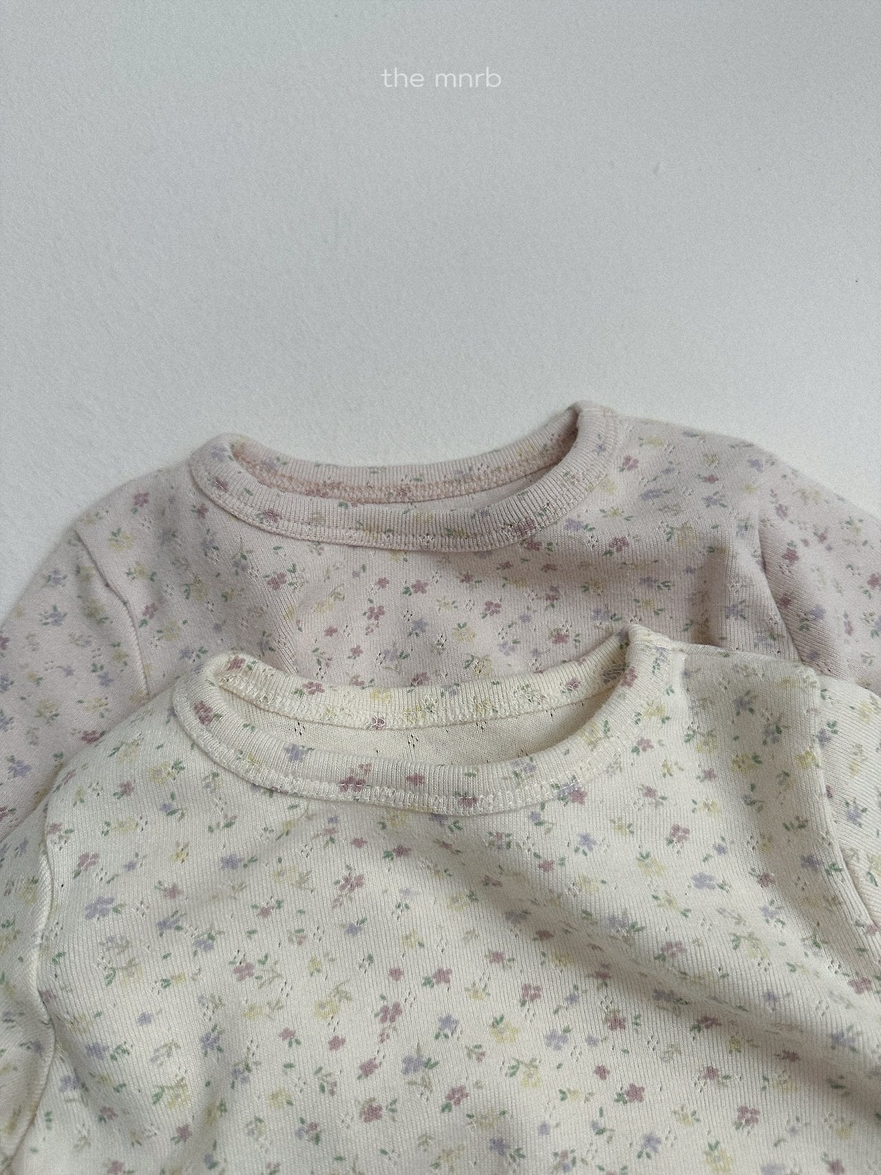 ［minirobe］Cotton Eyelet Flower Tee