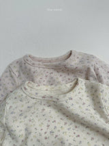 ［minirobe］Cotton Eyelet Flower Tee