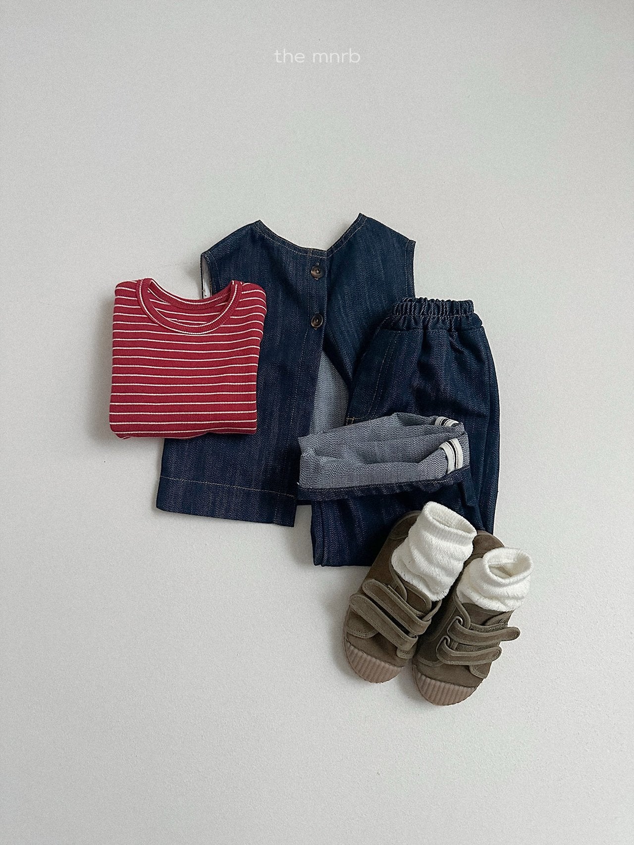 ［minirobe］Non-Fade Denim Vest