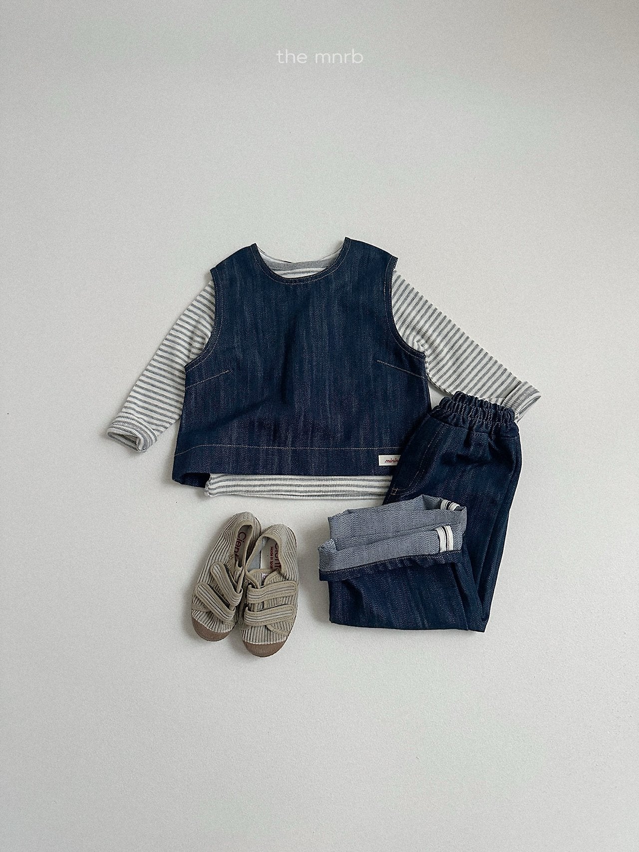 ［minirobe］Non-Fade Denim Vest