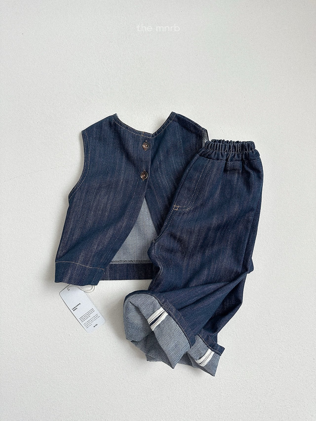 ［minirobe］Non-Fade Denim Vest