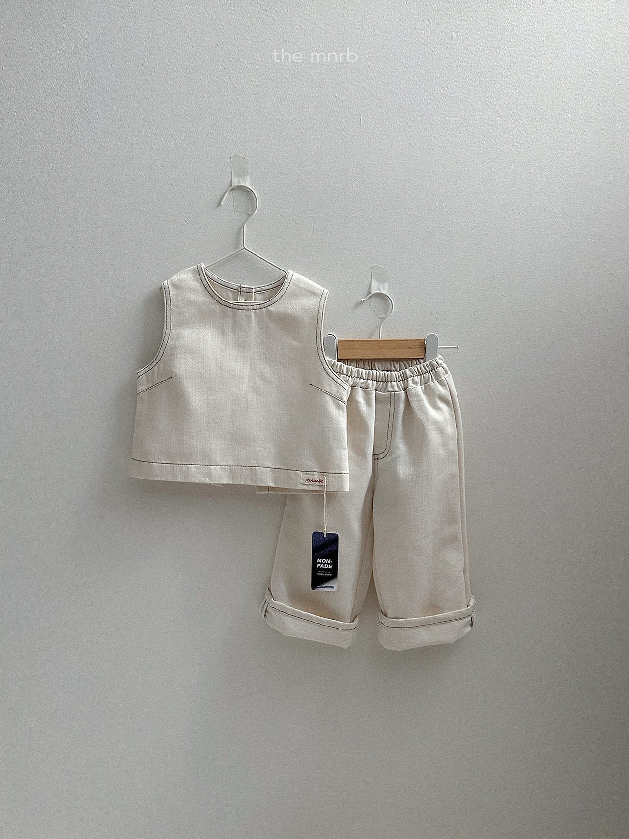 ［minirobe］Non-Fade Denim Vest