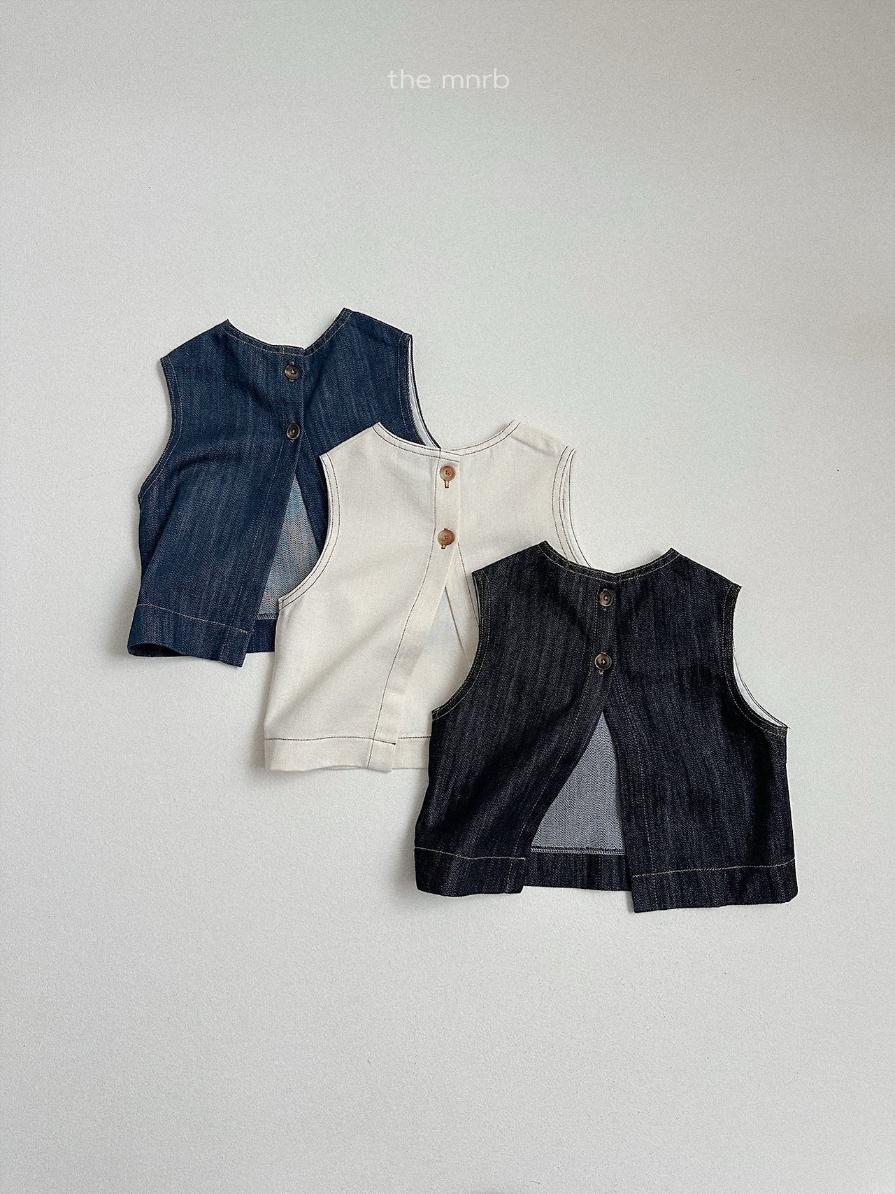 ［minirobe］Non-Fade Denim Vest