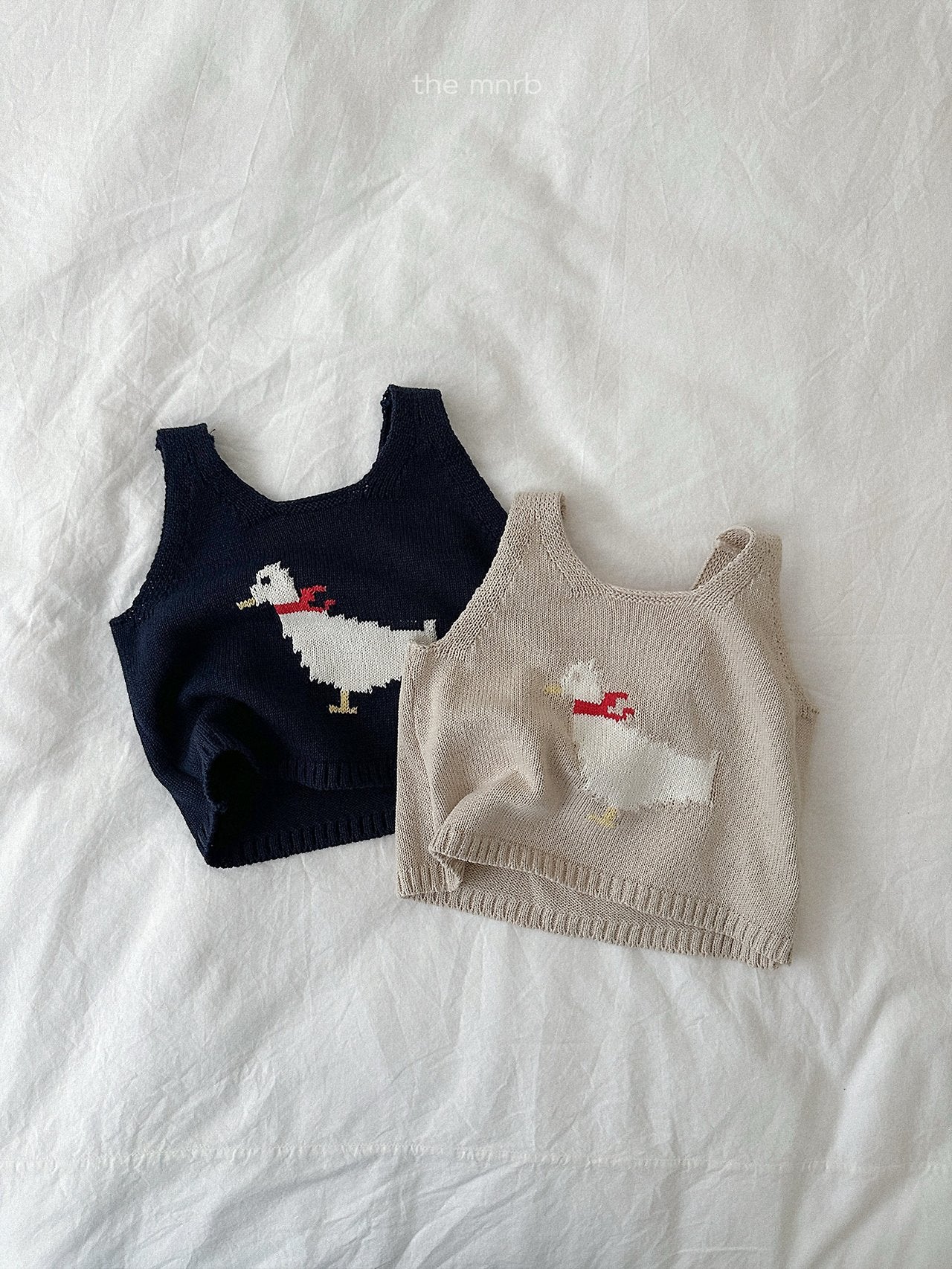 ［minirobe］Duck Knit Vest