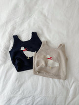 ［minirobe］Duck Knit Vest