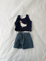 ［minirobe］Duck Knit Vest