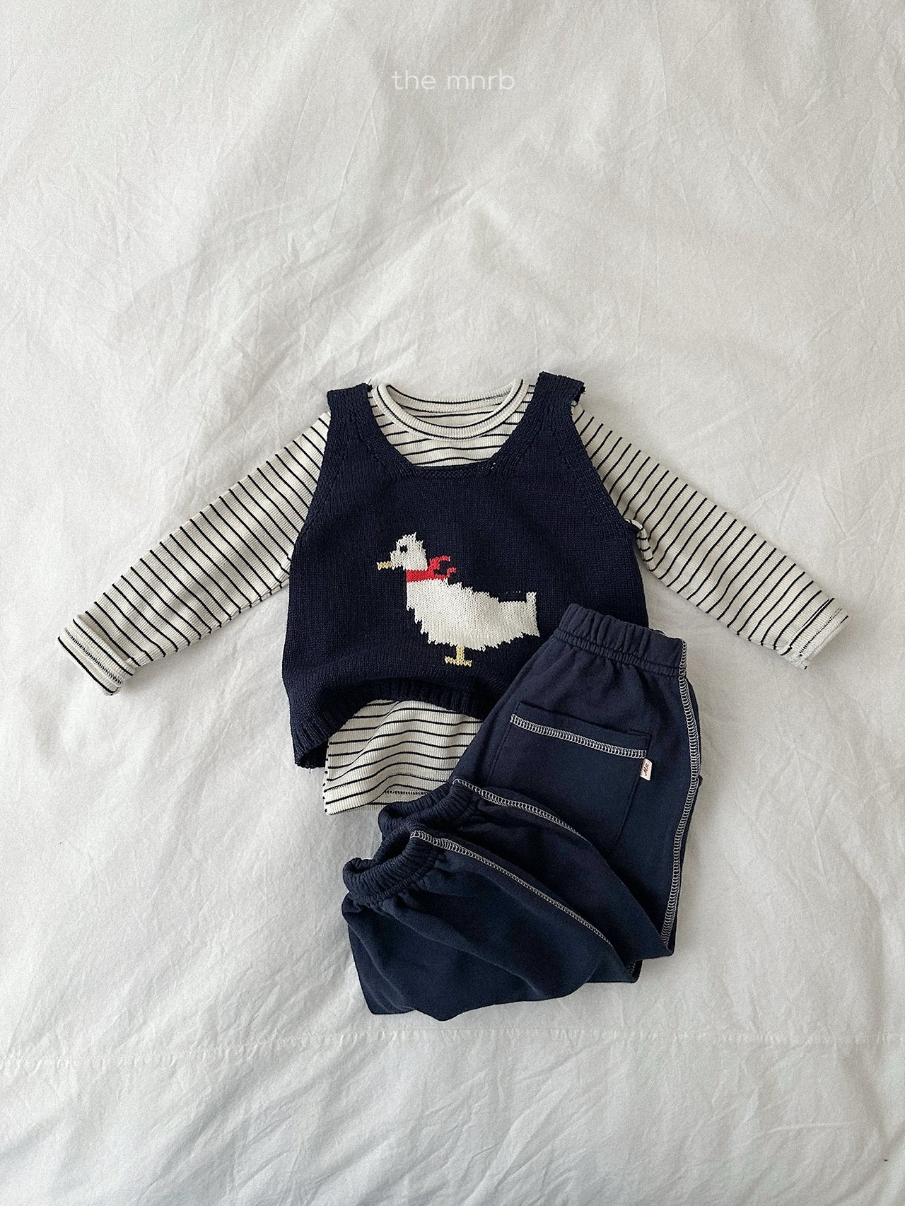 ［minirobe］Duck Knit Vest