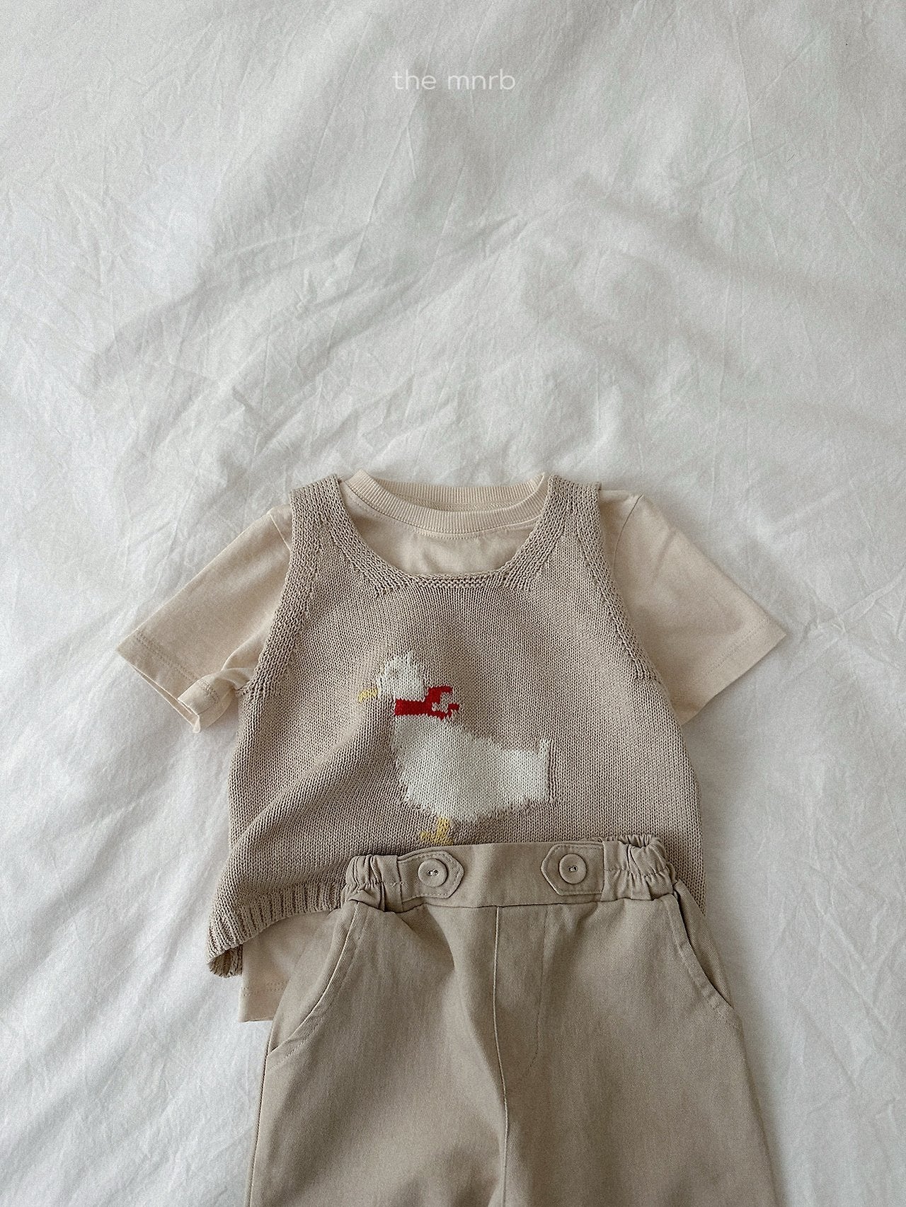 ［minirobe］Duck Knit Vest