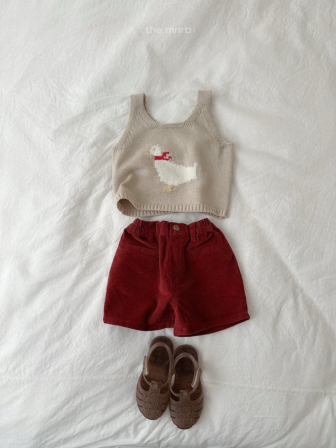 ［minirobe］Duck Knit Vest