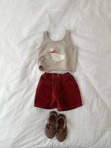 ［minirobe］Duck Knit Vest