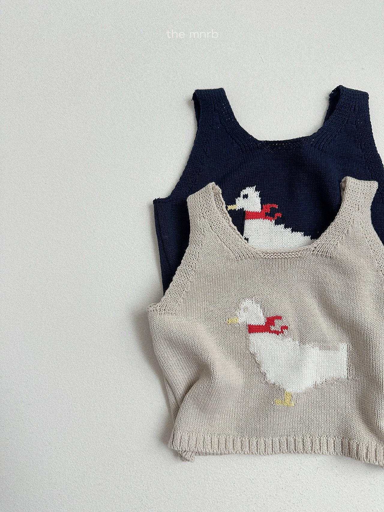 ［minirobe］Duck Knit Vest