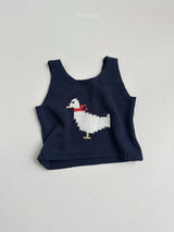 ［minirobe］Duck Knit Vest