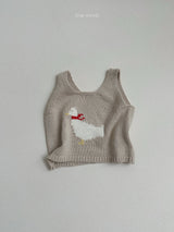 ［minirobe］Duck Knit Vest