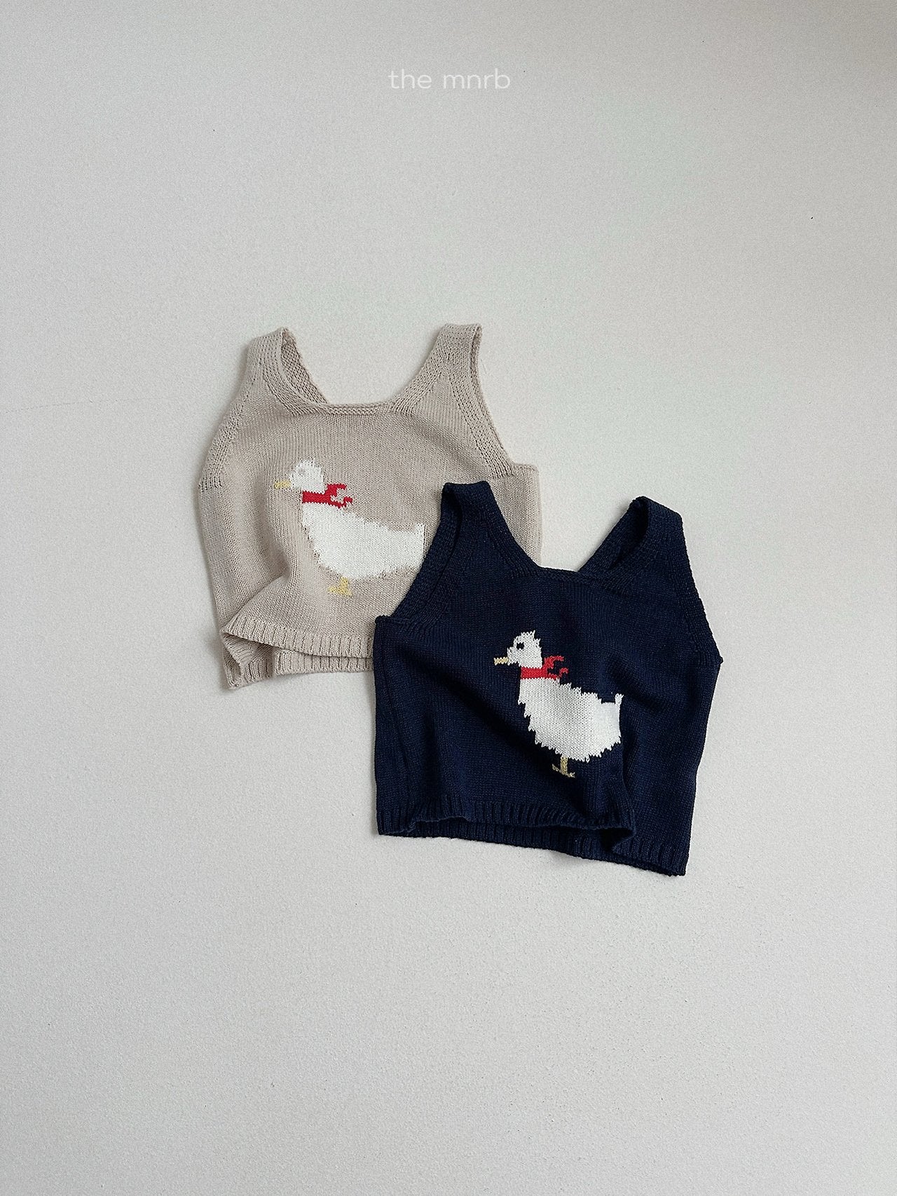 ［minirobe］Duck Knit Vest