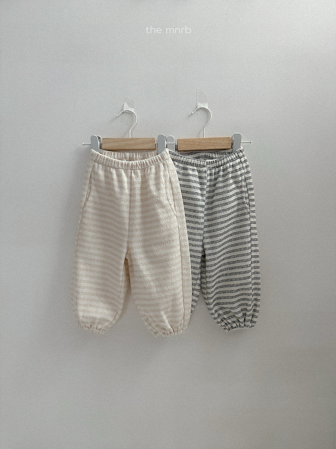 ［minirobe］Day Stripe Jogger Pants