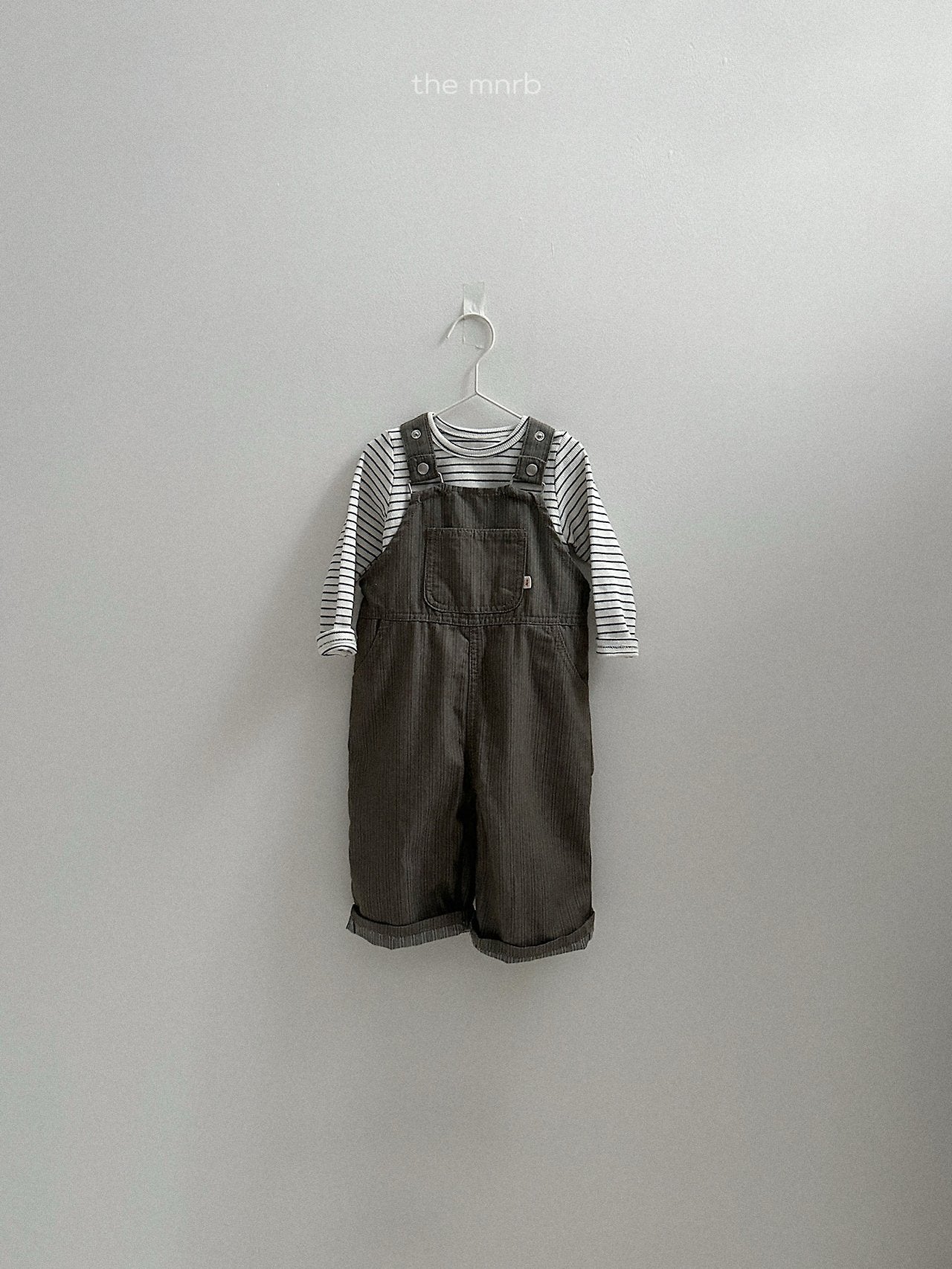 ［minirobe］Round Striped Long Sleeve Tee