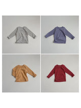 ［minirobe］Round Striped Long Sleeve Tee