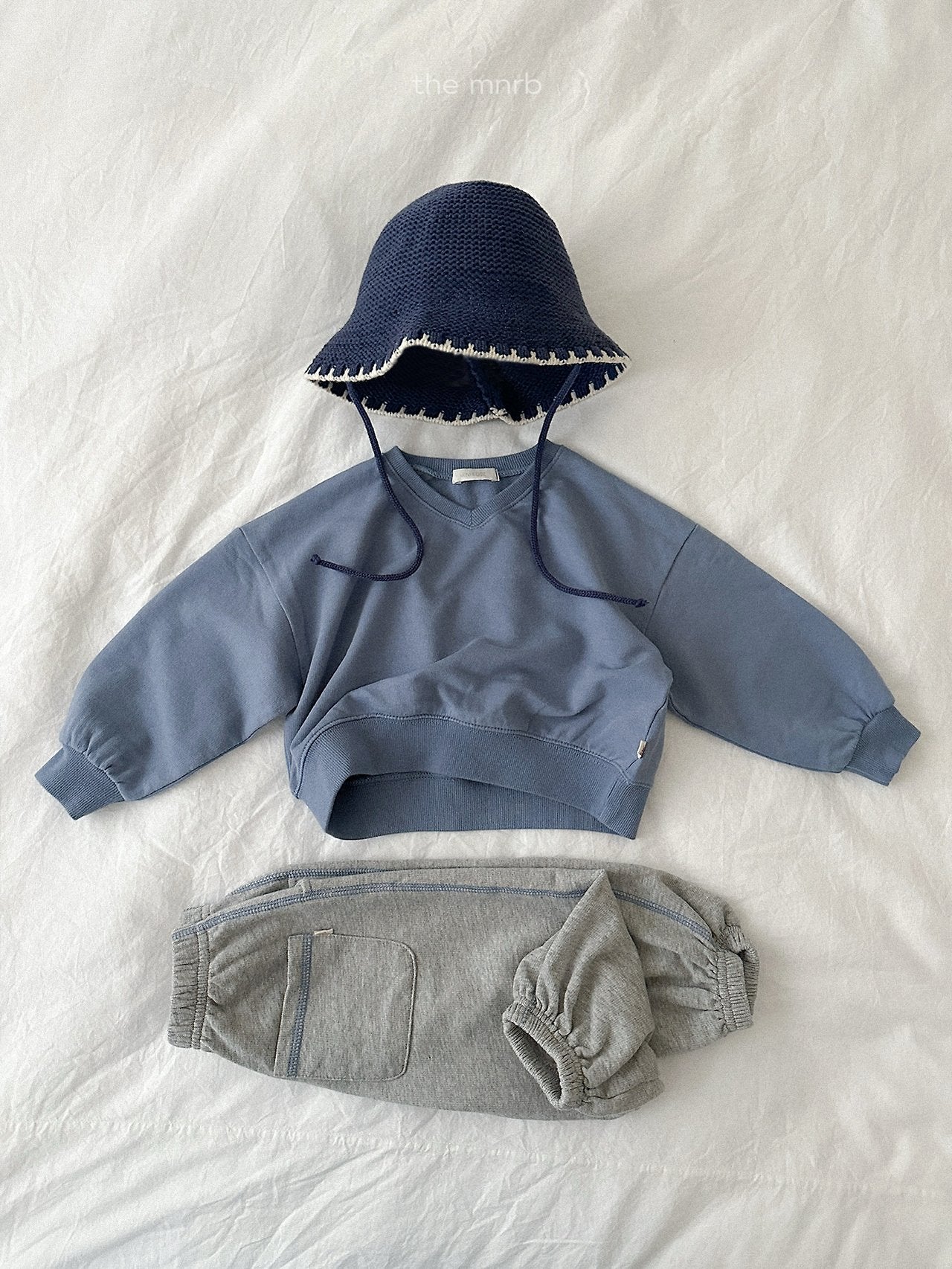 ［minirobe］Contrast Trim Jogger Pants