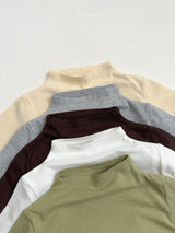 ［minirobe］Blossom Half Turtleneck Tee